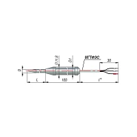 ДТС174-Pt100.В4.100/6,0м L=100 мм d=5мм lкаб=6,0 м УТ000004543